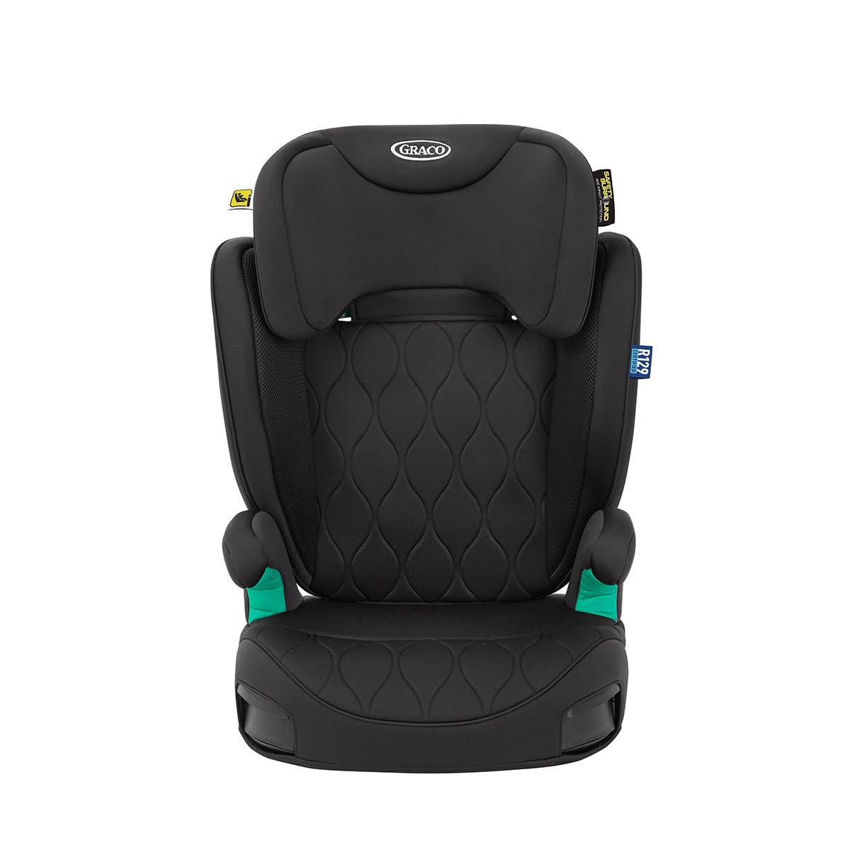 Graco Affix i-Size R129 with ISOFIX Highback Booster car seat with cupholders, Suitable from 100-150cm (approx. 3.5 to 12 years), Midnight fashion