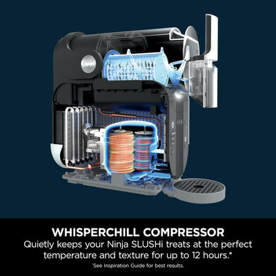 Ninja SLUSHi Frozen Drinks Maker, Create Slush, Frozen Cocktails, Frappe, Milkshakes & Frozen Juice, No Ice or Preperation Needed, WhisperChill Technology, 1.9l Capacity, Blue & Grey FS301UK