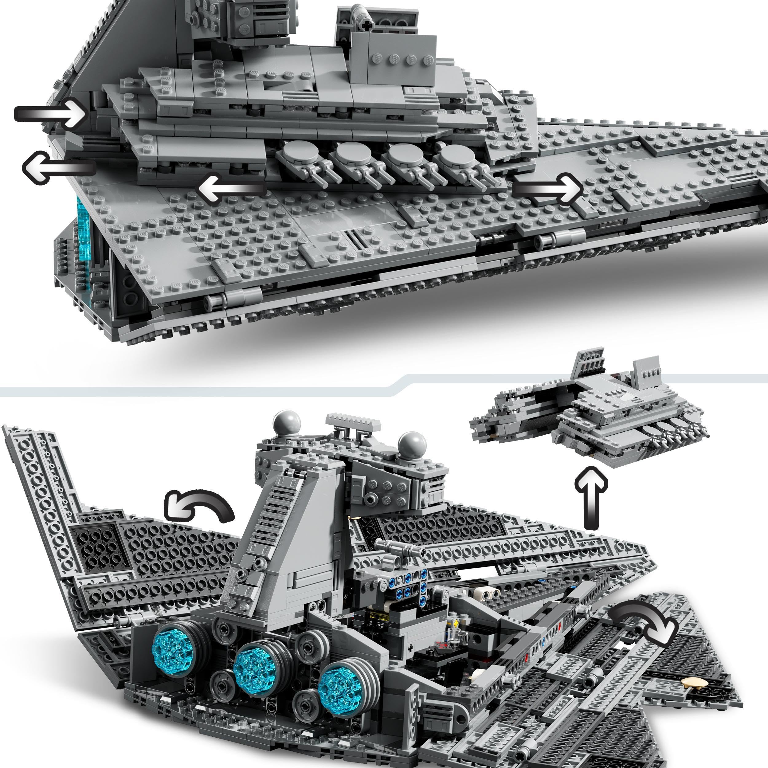 LEGO Star Wars 75394 Imperial Star Destroyer Building Toy - Collectible A New Hope Model Kit with 7 Minifigures incl. Darth Vader & Cal Kestis - Gift for Father's Day