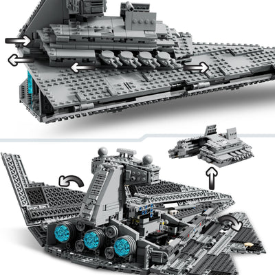 LEGO Star Wars 75394 Imperial Star Destroyer Building Toy - Collectible A New Hope Model Kit with 7 Minifigures incl. Darth Vader & Cal Kestis - Gift for Father's Day